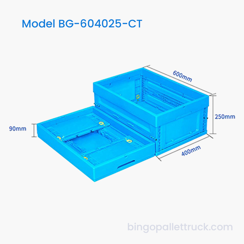 47L opvouwbare plastic draagtas voor industrieel magazijn