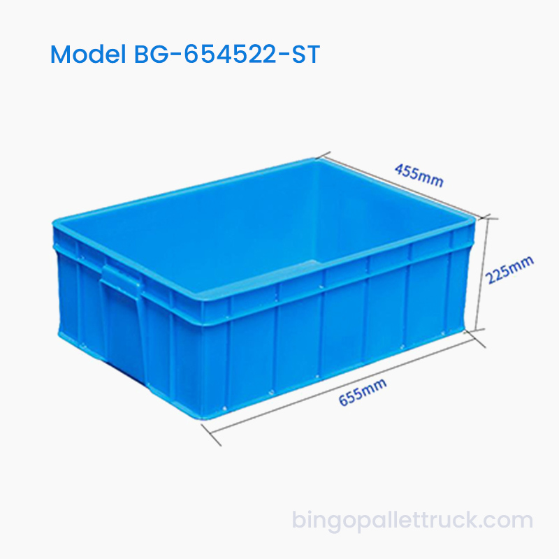 56L HDPE stapelbare plastic draagtas voor voedsellogistiek