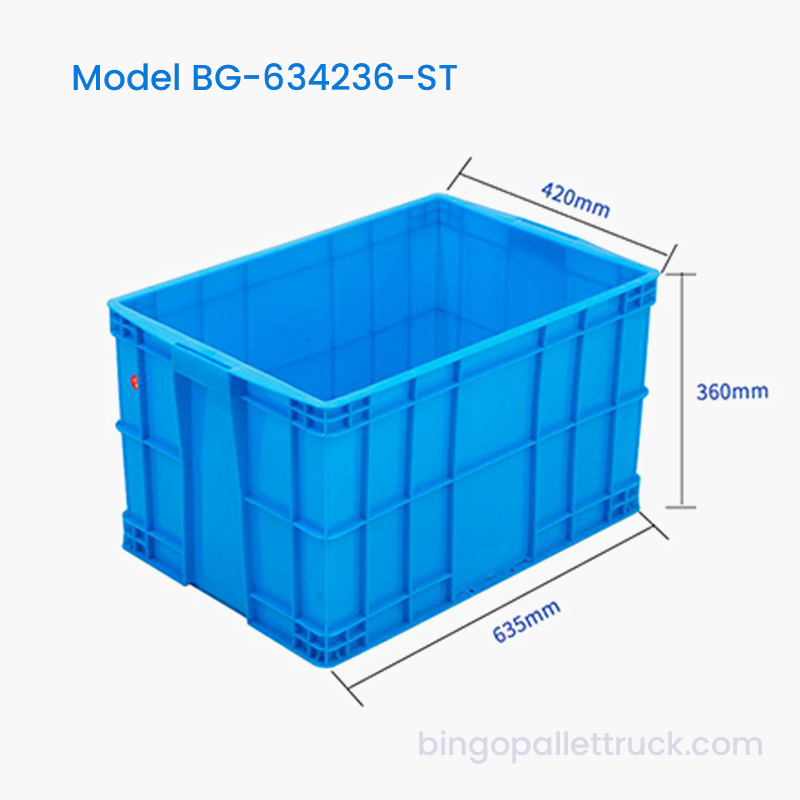 78L HDPE stapelbare industriële opslagcontainer voor magazijn