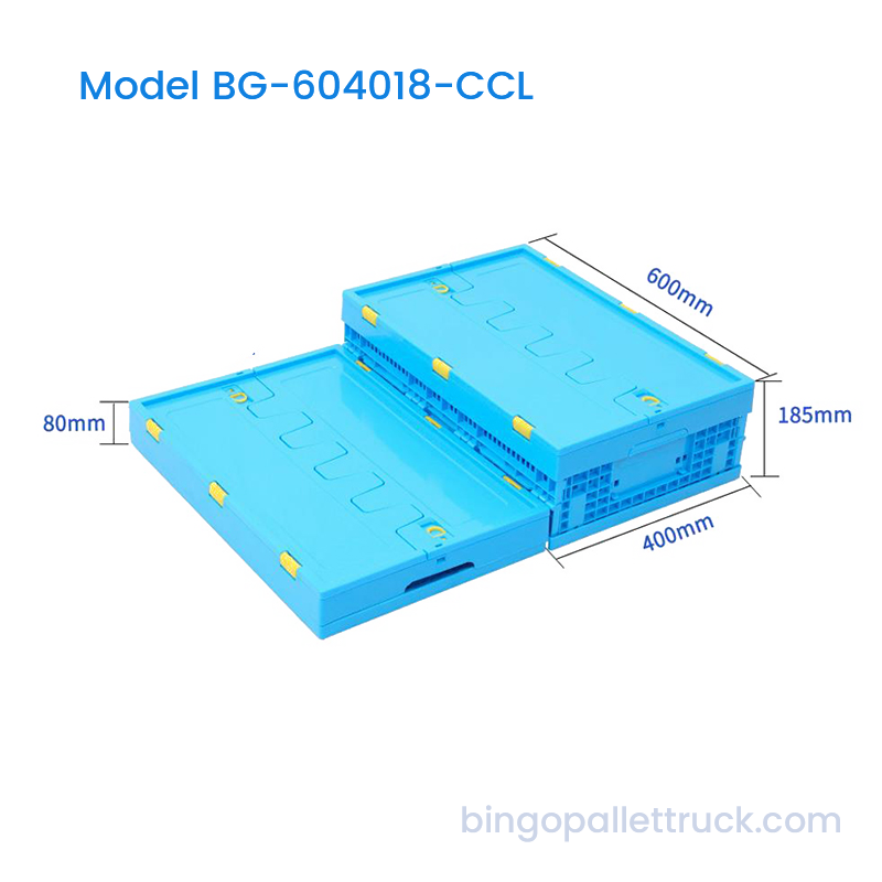 32L PP opvouwbare plastic krat met deksel voor detailhandel