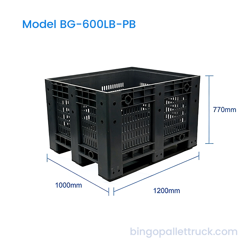 600L HDPE gaaspalletbox met hoge weerstand voor bulkgoederenvervoer