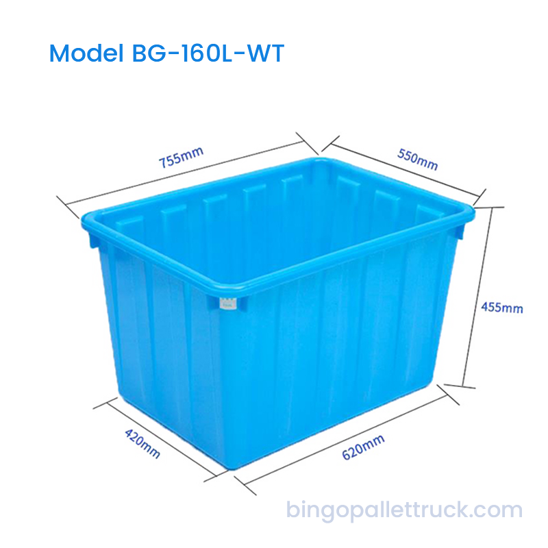 HDPE-tank van 160 liter voor opslag van waterproducten en transport van levende vis